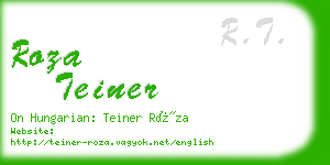 roza teiner business card